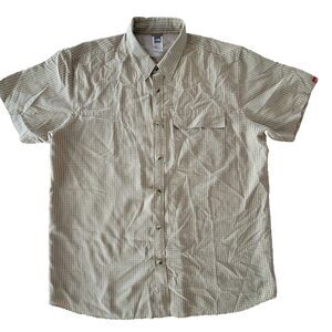 The North Face Mens Short Sleeve Button Camp Outdoor Shirt Size XXL Zip Pocket